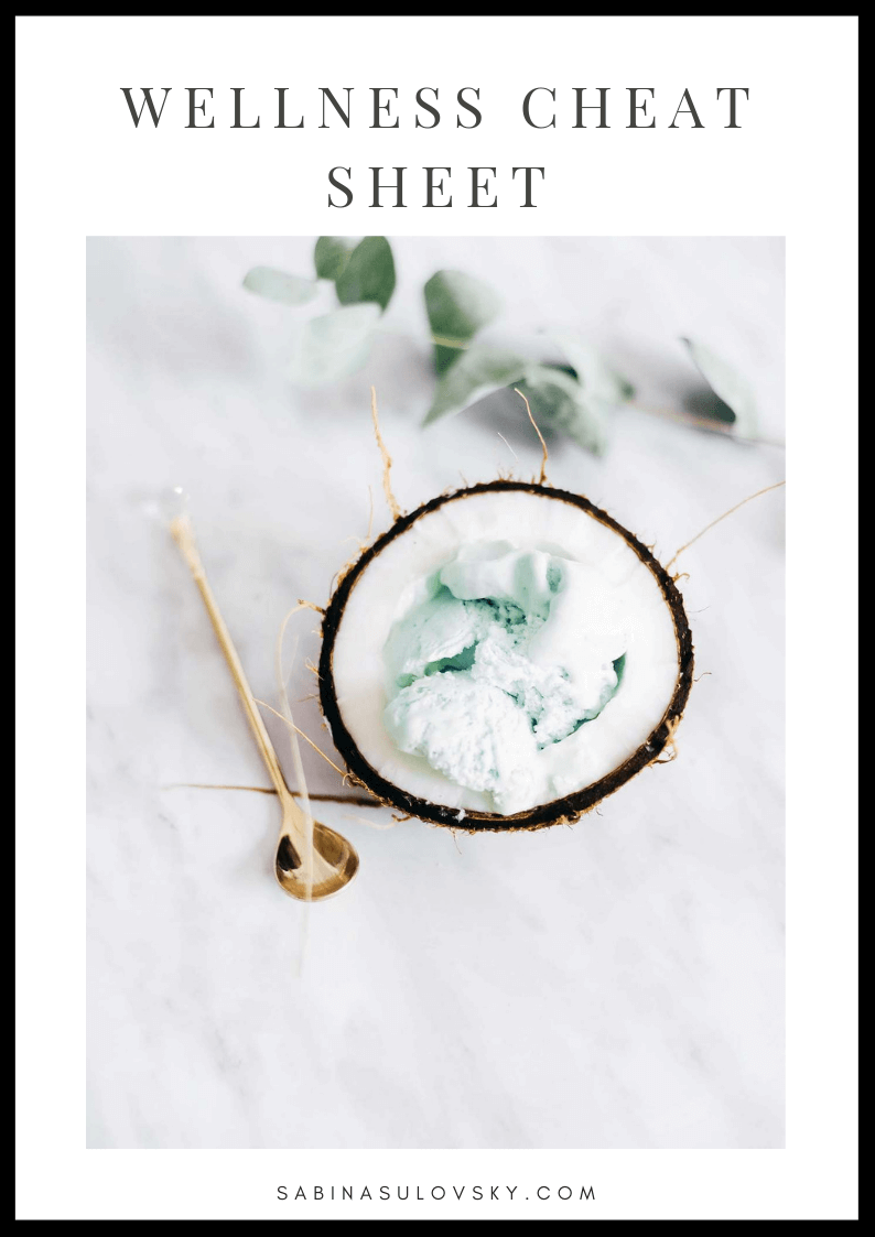 wellness cheat sheet